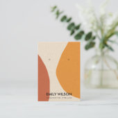 MODERNE ABSTRAKTE TERRACOTTA RED ART EARRING DISPL VISITENKARTE (Stehend Vorderseite)