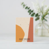 MODERNE ABSTRAKTE TERRACOTTA RED ART EARRING DISPL VISITENKARTE (Stehend Vorderseite)