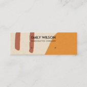 MODERNE ABSTRAKTE TERRACOTTA RED ART STUD-ANZEIGE MINI VISITENKARTE (Vorderseite)