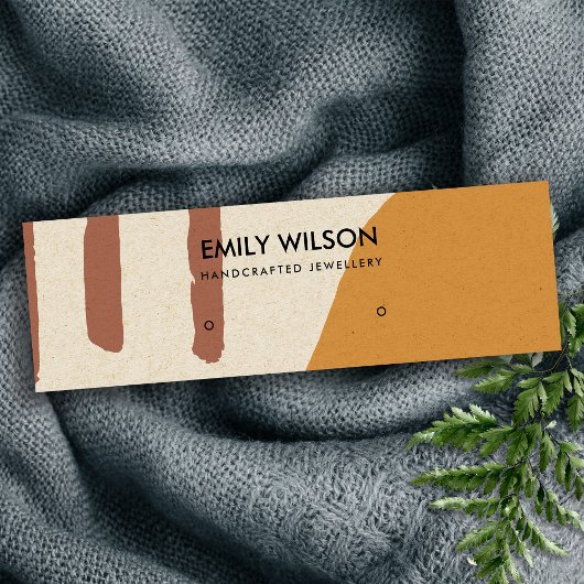 MODERNE ABSTRAKTE TERRACOTTA RED ART STUD-ANZEIGE MINI VISITENKARTE