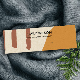 MODERNE ABSTRAKTE TERRACOTTA RED ART STUD DISPLAY MINI VISITENKARTE