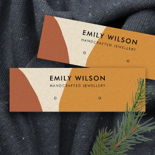 MODERNE ABSTRAKTE TERRACOTTA RED ART STUD DISPLAY MINI VISITENKARTE