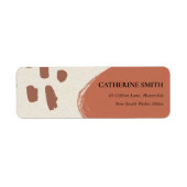 MODERNE ABSTRAKTE TERRACOTTA RED KRAFT ADRESSE (Vorne)