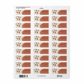 MODERNE ABSTRAKTE TERRACOTTA RED KRAFT ADRESSE (Vorne)