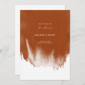 Moderne Abstrakte Terracotta Save The Date (Vorne/Hinten)