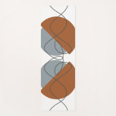 Moderne Abstrakte Terracotta und Gray - Tänzerin Yogamatte (Vorderseite)