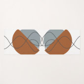 Moderne Abstrakte Terracotta und Gray - Tänzerin Yogamatte (Vorderseite (Horizontal))