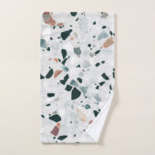 Moderne abstrakte Terrazzo-Muster Badhandtuch Set (Handtuch)