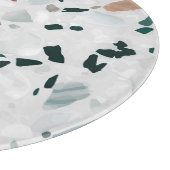 Moderne abstrakte Terrazzo-Muster Schneidebrett (Ecke)