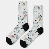 Moderne abstrakte Terrazzo-Muster Socken (Linkes Detail)