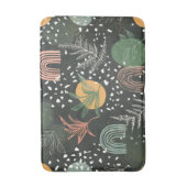 Moderne abstrakte Terrazzo- und botanische Collage Badematte (Vorderseite Vertikal)