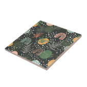 Moderne abstrakte Terrazzo- und botanische Collage Fliese (Seite)