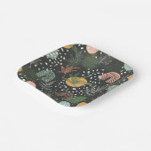 Moderne abstrakte Terrazzo- und botanische Collage Pappteller (Gewinkelt)
