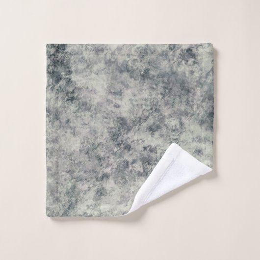 Moderne Abstrakte Textur Graulavender Sage Green Badhandtuch Set (Waschlappen)