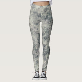 Moderne Abstrakte Textur Graulavender Sage Green Leggings