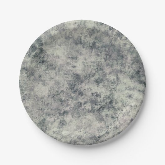 Moderne Abstrakte Textur Graulavender Sage Green Pappteller (Vorderseite)