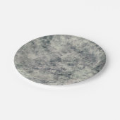 Moderne Abstrakte Textur Graulavender Sage Green Pappteller (Schrägansicht)