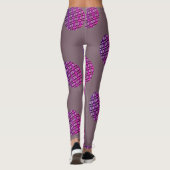 MODERNE abstrakte, tieffarbige zeichn: #7D616C-pin Leggings (Rückseite)