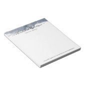 Moderne Abstrakte Tiefgraukalligraphie Notizblock (angewinkelt)