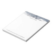 Moderne Abstrakte Tiefgraukalligraphie Notizblock (Rotiert)