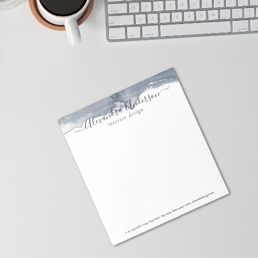 Moderne Abstrakte Tiefgraukalligraphie Notizblock