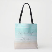 Moderne Abstrakte Trauzeugin am Strand Tasche (Vorderseite)