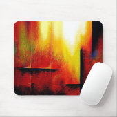 Moderne Abstrakte, trendige, rosafarbene grüne Vor Mousepad (Mit Mouse)