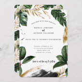 Moderne abstrakte Tropenhochzeit (Vorne/Hinten)