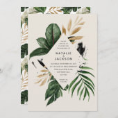 Moderne abstrakte Tropenhochzeit (Vorne/Hinten)