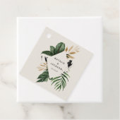 Moderne abstrakte Tropenhochzeit Geschenkanhänger (Beispiel)