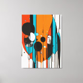 Moderne Abstrakte Tropfen Kunst Leinwanddruck (Vorderseite)