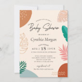 Moderne Abstrakte Tropical Summer Niedlich Baby Du Einladung (Vorderseite)