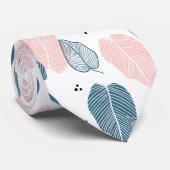 Moderne abstrakte tropische Blätter Krawatte (Gerollt)