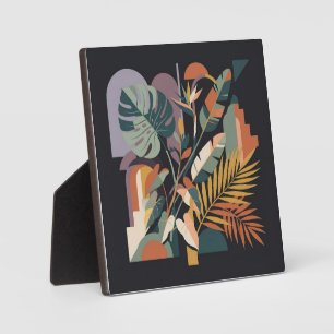 Moderne Abstrakte Tropische Botanische und Archite Fotoplatte
