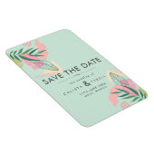 Moderne Abstrakte tropische Neo Mint & Pink Rettet Magnet (Rechte Seite)