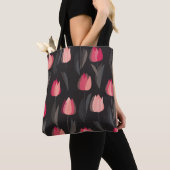 Moderne abstrakte Tulpenmuster-Blume nahtlos Tasche (Von Nahem)