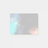 Moderne, Abstrakte Türkisfarben Orange und Schwarz Post-it Klebezettel (Vorderseite)