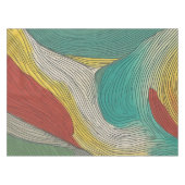 Moderne, abstrakte und dynamische Farblinien Tischdecke (Vorderseite (Horizontal))