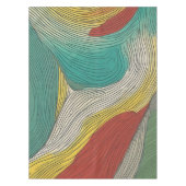 Moderne, abstrakte und dynamische Farblinien Tischdecke (Vorderseite)