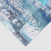 Moderne, abstrakte und schicke blaue Farbtöne Seidenpapier (Detail)