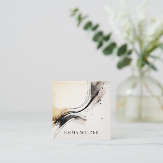 Moderne Abstrakte Visitenkarte (Stehend Vorderseite)