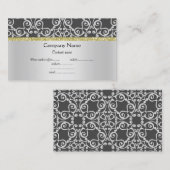 Moderne Abstrakte Visitenkarte für Silver Gold (Vorne/Hinten)