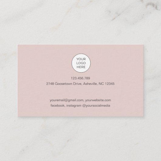 Moderne abstrakte Visitenkarte mit QR-Code und Log (Rückseite)