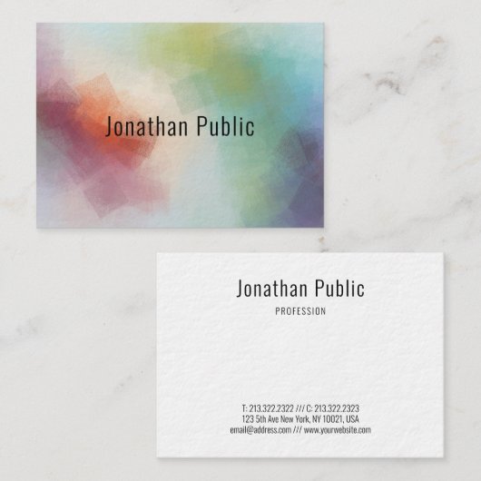 Moderne Abstrakte Vorlage Berufliche Kunst Visitenkarte (Vorne/Hinten)