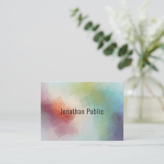 Moderne Abstrakte Vorlage Berufliche Kunst Visitenkarte (Stehend Vorderseite)