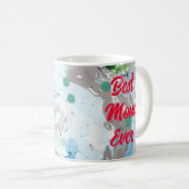 Moderne Abstrakte Vorlage Beste Mama je Typografie Kaffeetasse (VorderseiteRechts)