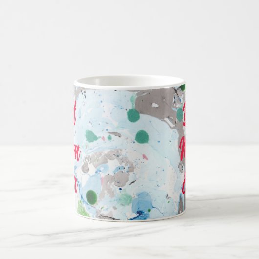 Moderne Abstrakte Vorlage Beste Mama je Typografie Kaffeetasse (Mittel)