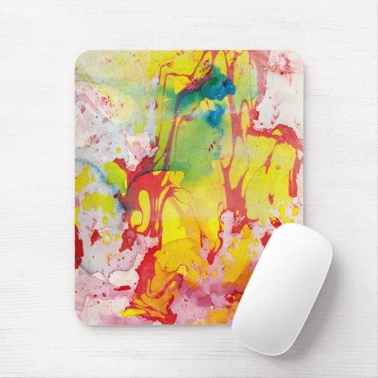 Moderne Abstrakte Vorlage Rot Gelb Blau Grün Mousepad (Mit Mouse)