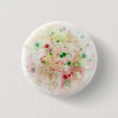 Moderne Abstrakte Vorlage Trendrosa Rosa Gelb Button (Vorderseite)