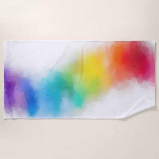 Moderne Abstrakte Vorlagenstromfarben B Strandtuch (Vorderseite)